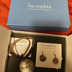 lia sophia necklace & earrings